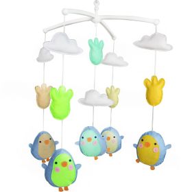 Colorful Lovely Birds and Carrots Handmade Baby Musical Crib Mobile Nursery Mobile Hanging Toy for Boys Girls