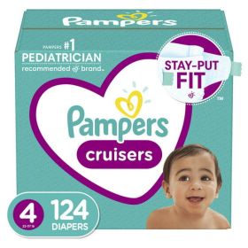 Pampers Cruisers Active Fit Taped Diapers Size 4, 124Count