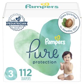 Pampers Pure Protection Natural Diapers Size 3, 112 Count