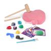 Gemstone Dig Kit Toys For Kids Dig Up 6 Gems& Rocks Science STEM Activities Educational Gifts For Boys Girls Age Above 6 Gemstones Necklace DIY Gifts