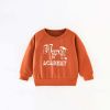 Baby Cartoon And Letters Print Pattern Loose Hoodie