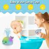 Baby Light Up Bath Toys Whale Automatic Sprinkler Bathtub Toys Pool Bathroom Shower Bath Toys for Toddlers Infant Kids Boy Gift