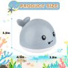 Baby Light Up Bath Toys Whale Automatic Sprinkler Bathtub Toys Pool Bathroom Shower Bath Toys for Toddlers Infant Kids Boy Gift