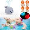 Baby Light Up Bath Toys Whale Automatic Sprinkler Bathtub Toys Pool Bathroom Shower Bath Toys for Toddlers Infant Kids Boy Gift