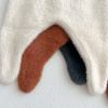 Baby Boy And Girl Solid Color Faux Mink Fleece Warm Outing Socks