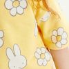 Baby Cartoon Rabbit Pattern Short Sleeve Tops With Shorts Sets